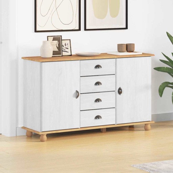 Cabinet with drawers ASKIM 133.5 x 40 x 79 cm Solid pine