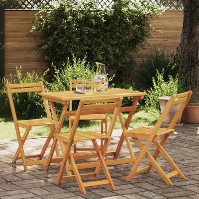 Bistro set 5 pcs Natural oil