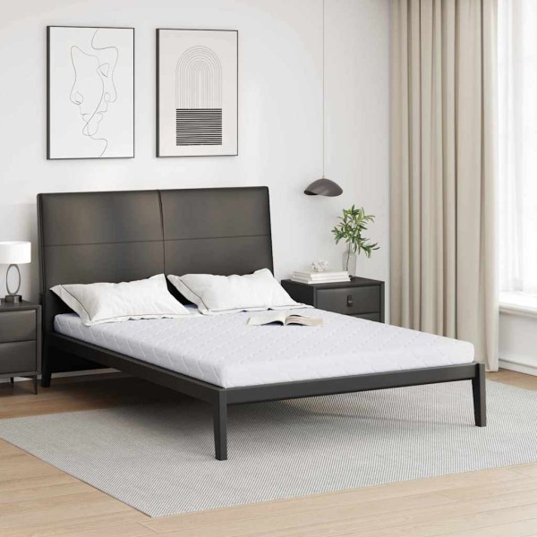Mattress White 140 x 190 cm Jacquard fabric