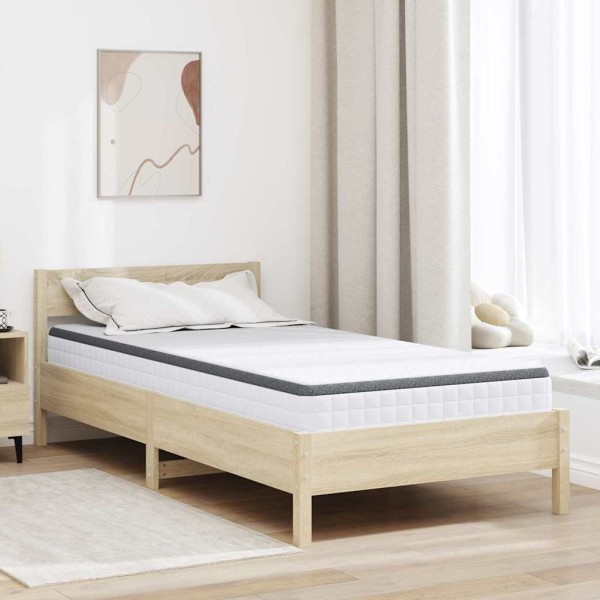 Mattress White and gray 100 x 200 cm Bonell spring