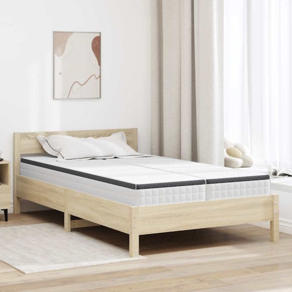 Mattress 2 pcs White and gray 60 x 200 cm Bonell spring