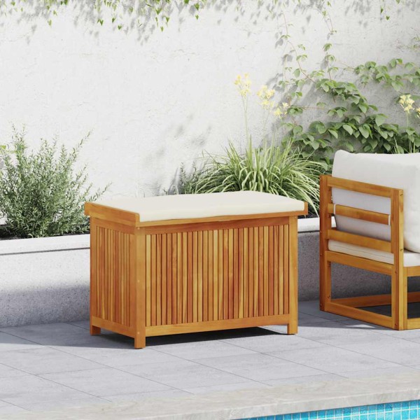Outdoor box for cushions, 90x50x60.5 cm, solid acacia