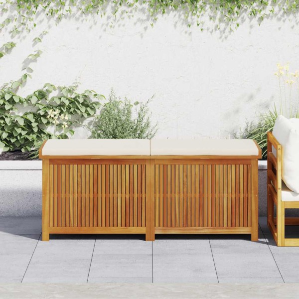 Outdoor box for cushions, 150x50x60.5 cm, solid acacia