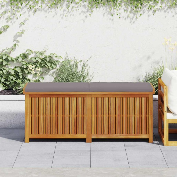 Outdoor box for cushions, 150x50x60.5 cm, solid acacia