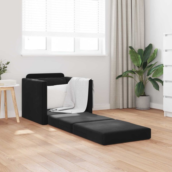 Sofa lova Juoda 74 x 77 x 81 cm Aksomas