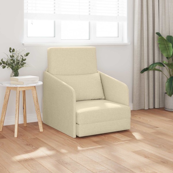 Sofa bed Cream 65 x 80 x 83 cm fabric
