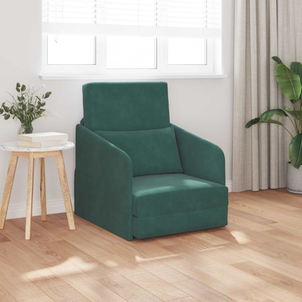 Sofa bed Dark green 65 x 80 x 83 cm Velvet
