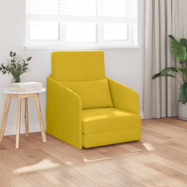 Sofa bed Yellow 65 x 80 x 83 cm Velvet