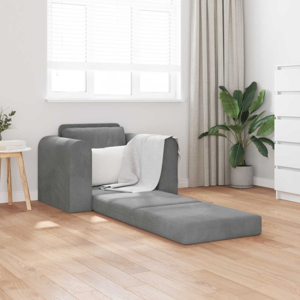 Sofa bed Dark gray 98 x 71 x 83 cm Velvet