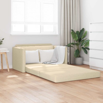 Sofa bed 110cm Cream fabric