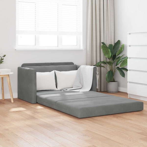 Sofa bed Dark gray 124 x 71 x 78 cm Velvet