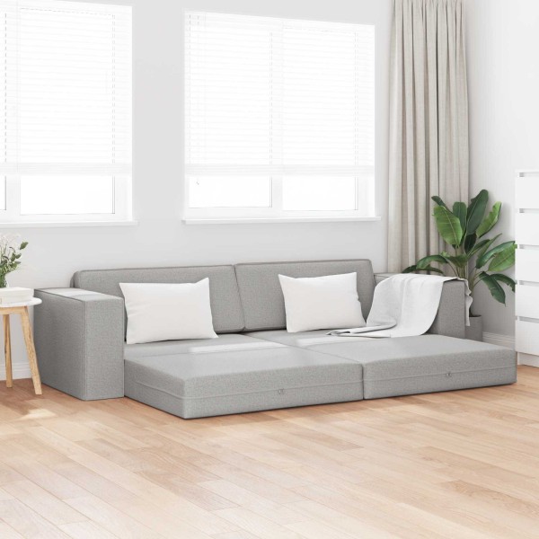 Sofa bed Cloud gray 245 x 78 x 77 cm fabric