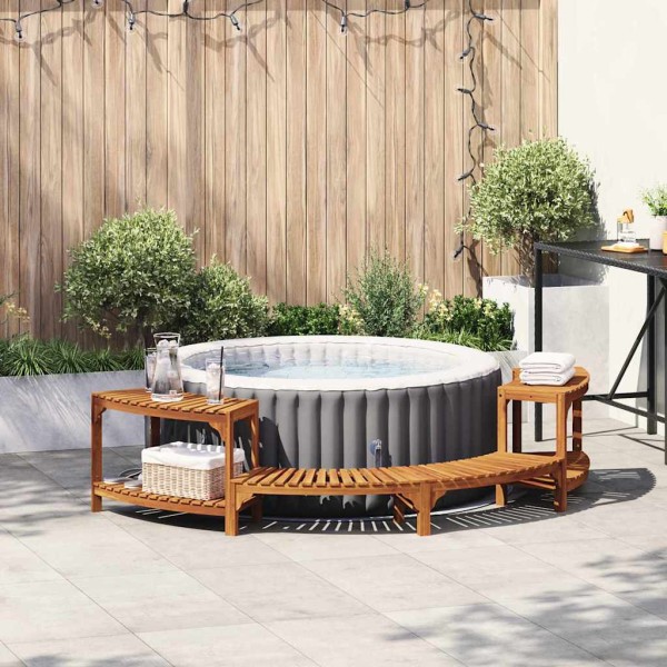 Hot tub environment semi-circular Brown 252 x 112 x 55.5 cm