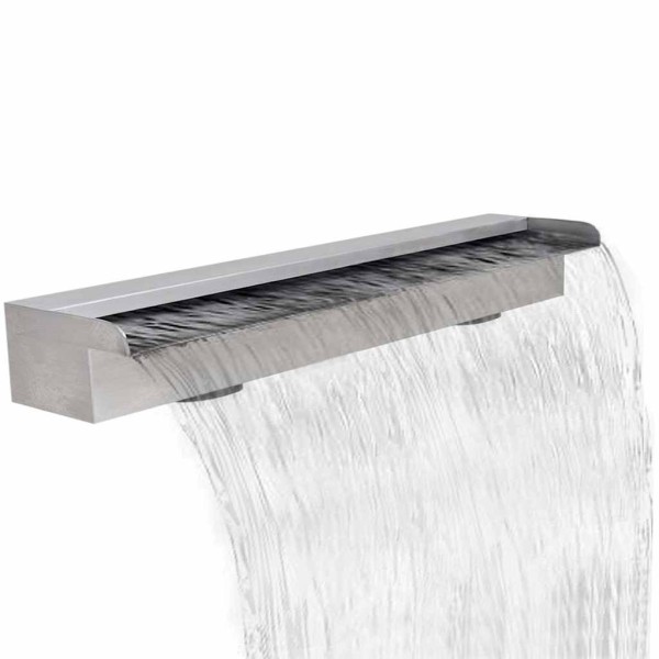 Pool fountain, rectangular, stainless steel, 90cm