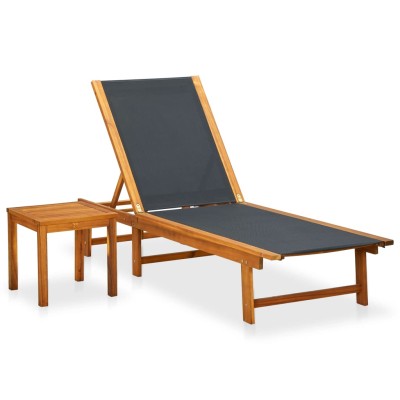 Sun lounger with table,...
