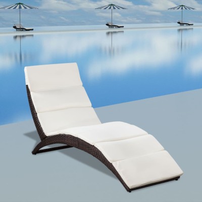 Folding sun lounger with...