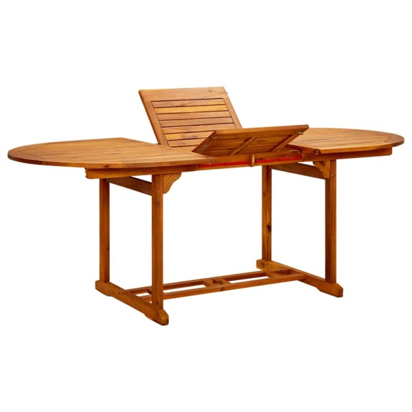 Garden table, (150-200)x100x75 cm, solid acacia wood