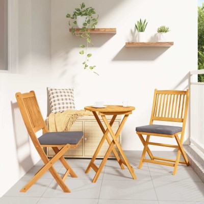 Folding chair 2 pcs Brown...