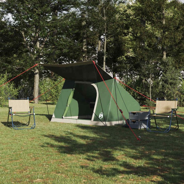 Camping tent with roof Green 282 x 225 x 154 cm tafta