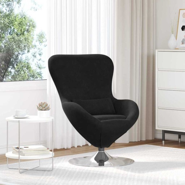 Egg-shaped armchair Black Velvet