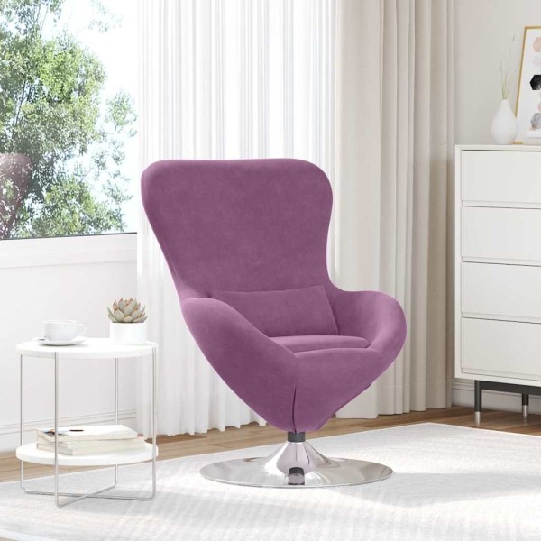 Egg-shaped chair Purple Velvet