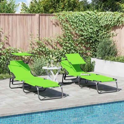 Folding bed 2 pcs Green 190...