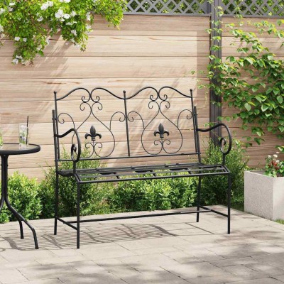 Garden bench Black 104 x 54...
