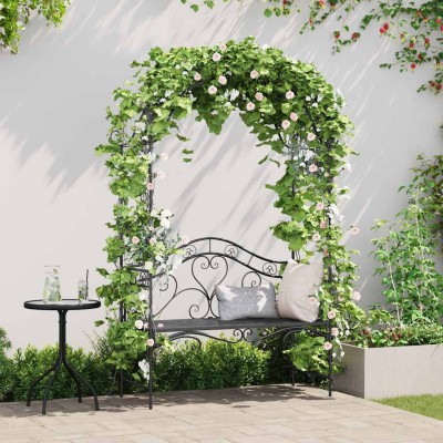 Garden bench Black 121 x 48...