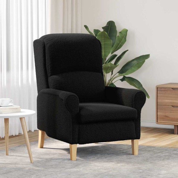 armchair Black Soft Sherpa material