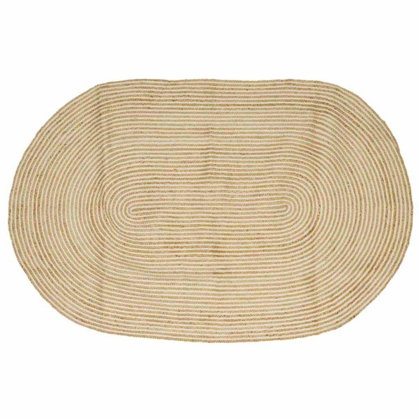 Carpet Natural and White 152 x 245 cm Jute