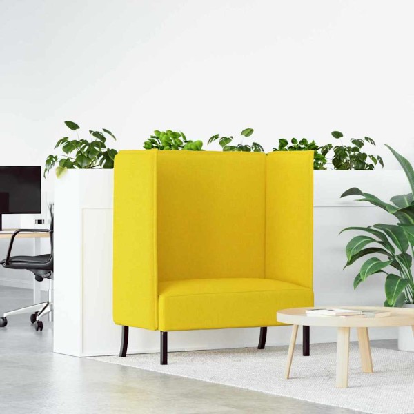 High back sofa 101cm Light yellow fabric