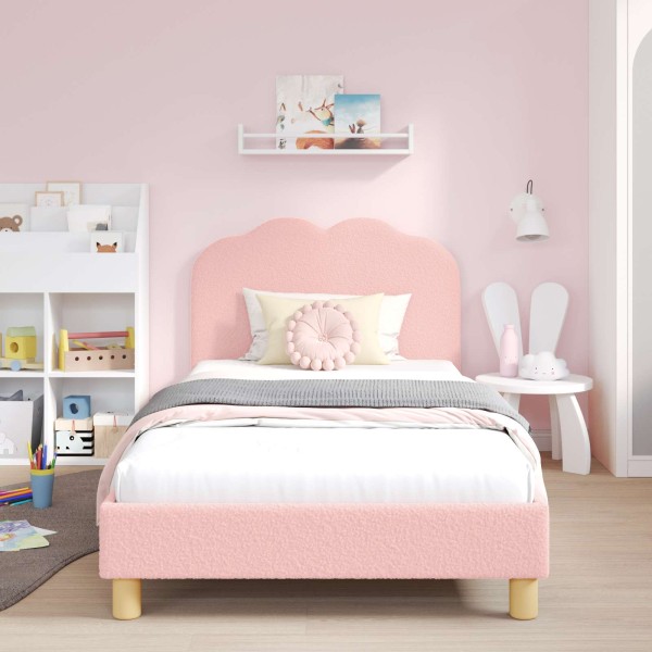 Children's bed structure with headboard Pink 80 x 200 cm