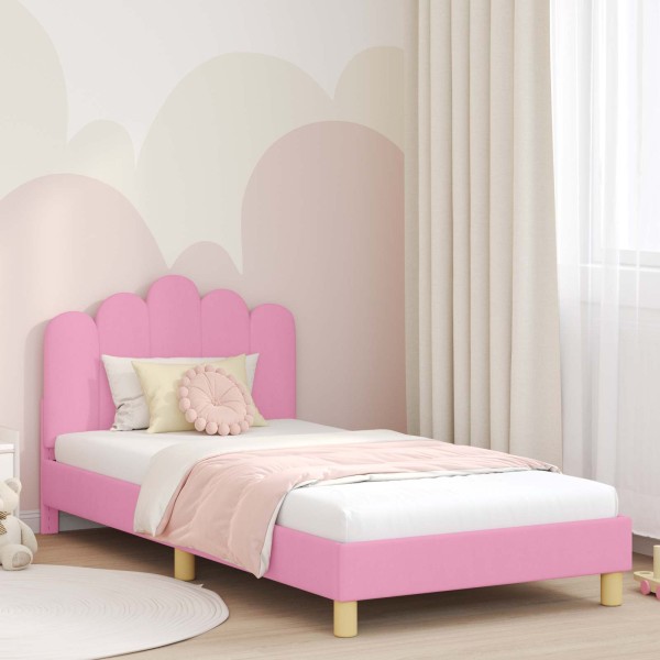 Children's bed structure with headboard Pink 80 x 200 cm