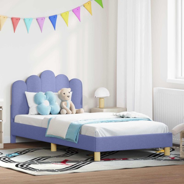Children's bed structure with headboard Jeans blue