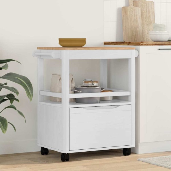 Kitchen trolley FLORO White 72.5 x 45 x 80 cm