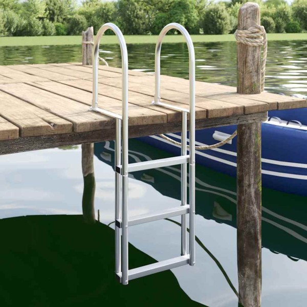 3-Stage Liept Staircase Silver 45 x 11,5 x 134 cm Aluminium