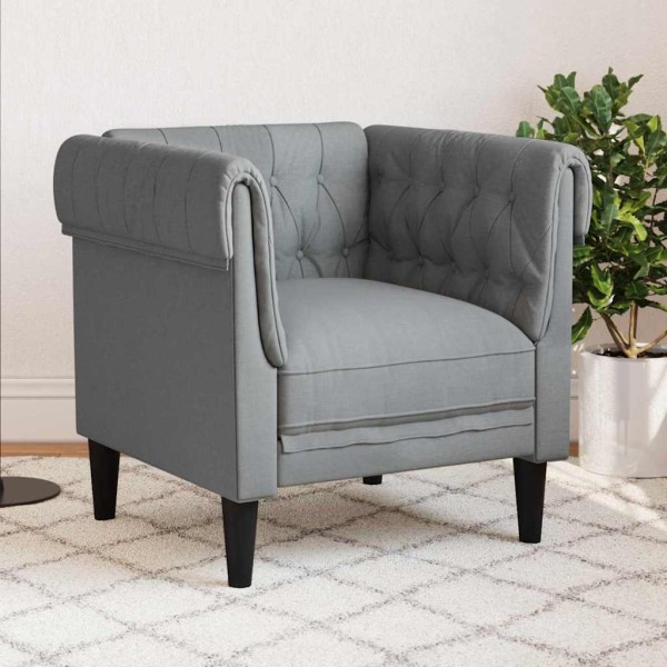 Sofa Light gray 78.5 x 74.5 x 74.5 cm Polyester
