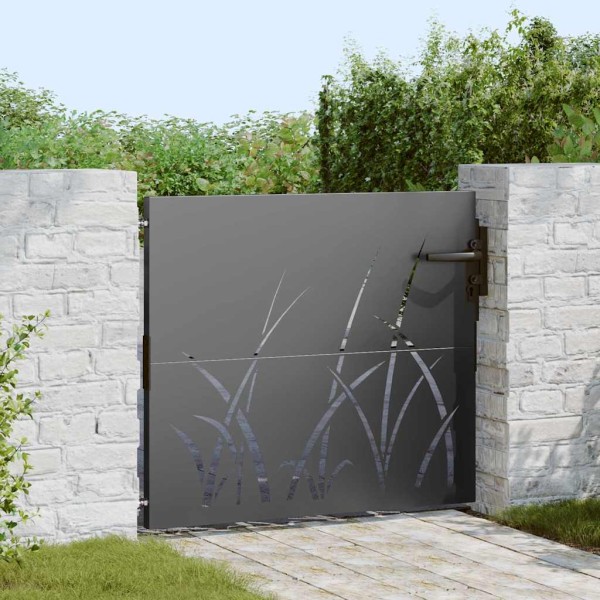 Garden gate Black 85 x 100 cm Powder coated steel