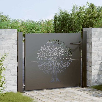 Garden gate with lock Black...