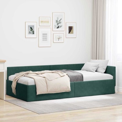 Corner bed frame Dark green...