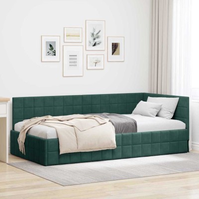 Corner bed frame Dark green...