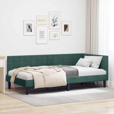 Corner bed frame Dark green...