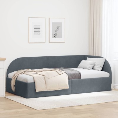 Corner bed frame Dark gray...