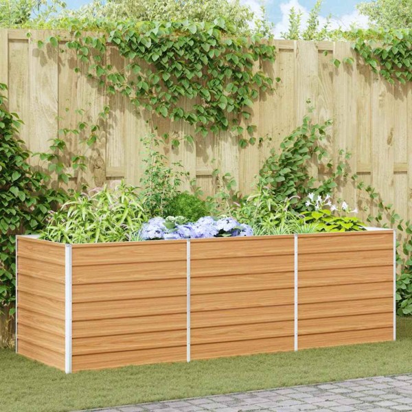 High-rise garden bed Light brown 240 x 80 x 77 cm