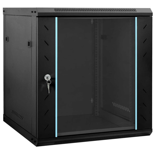 Network wardrobe with storage Black 60 x 45 x 65 cm Steel