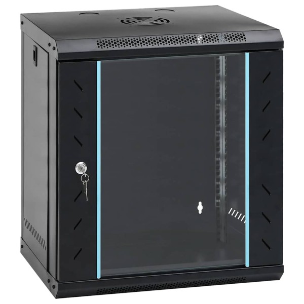 Network wardrobe with storage Black 53 x 45 x 60 cm Steel