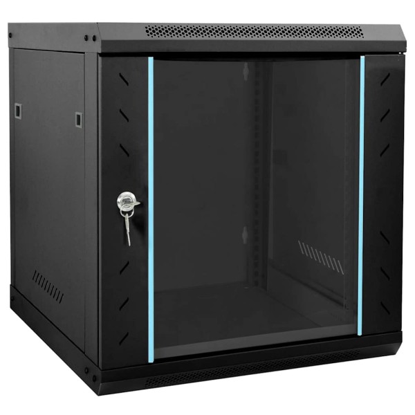 Network wardrobe with vault Black 53 x 60 x 60 cm Steel