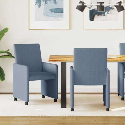 Dining Chairs with Wheels 2...
