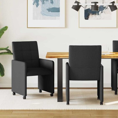 Dining Chairs with Wheels 2...