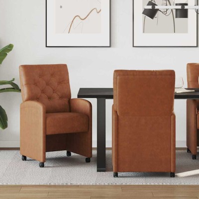 Dining Chairs with Wheels 2...